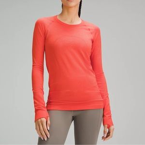 NWT Lululemon Swiftly orange solar M